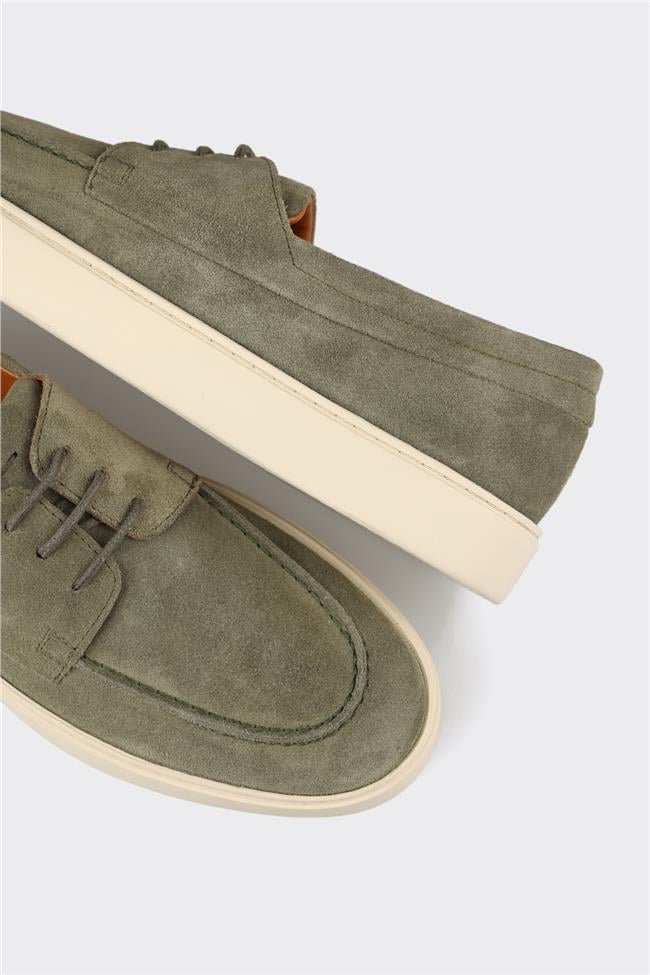 Yeşil Deri Erkek Günlük Ayakkabı