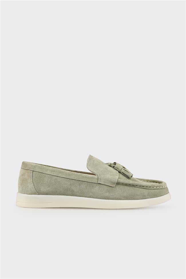 Yeşil Deri Erkek Günlük Ayakkabı