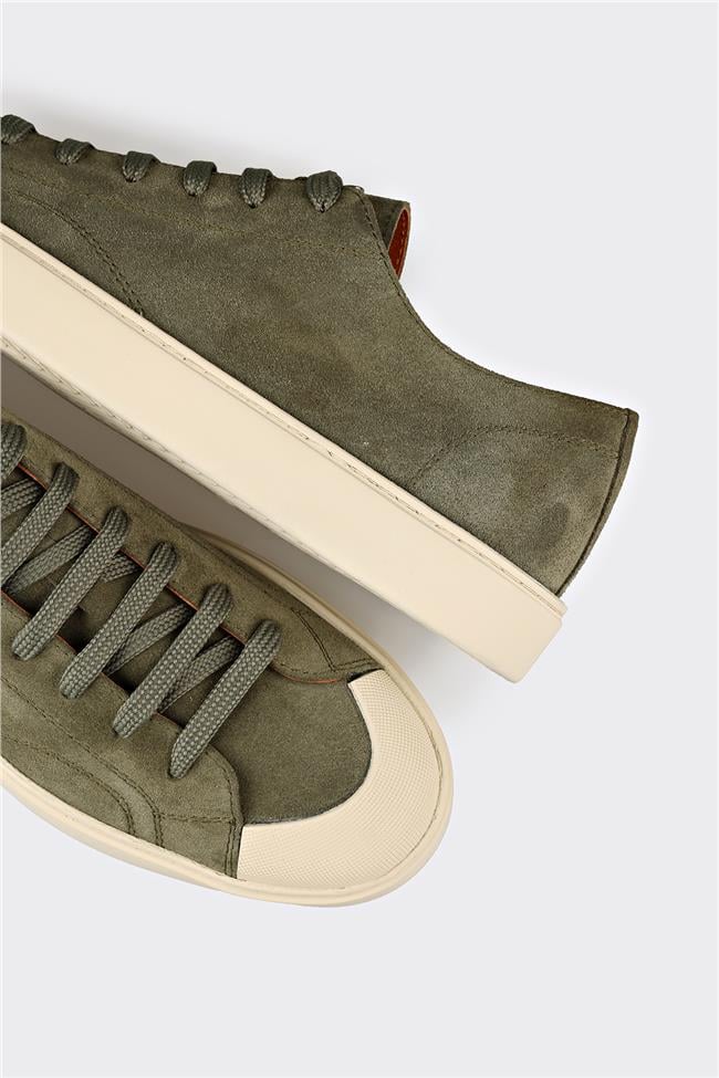 Yeşil Deri Erkek Spor Ayakkabı