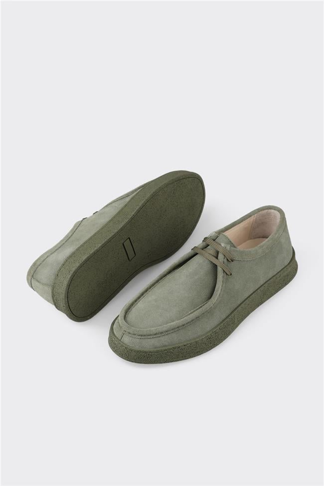 Yeşil Deri Erkek Spor Ayakkabı