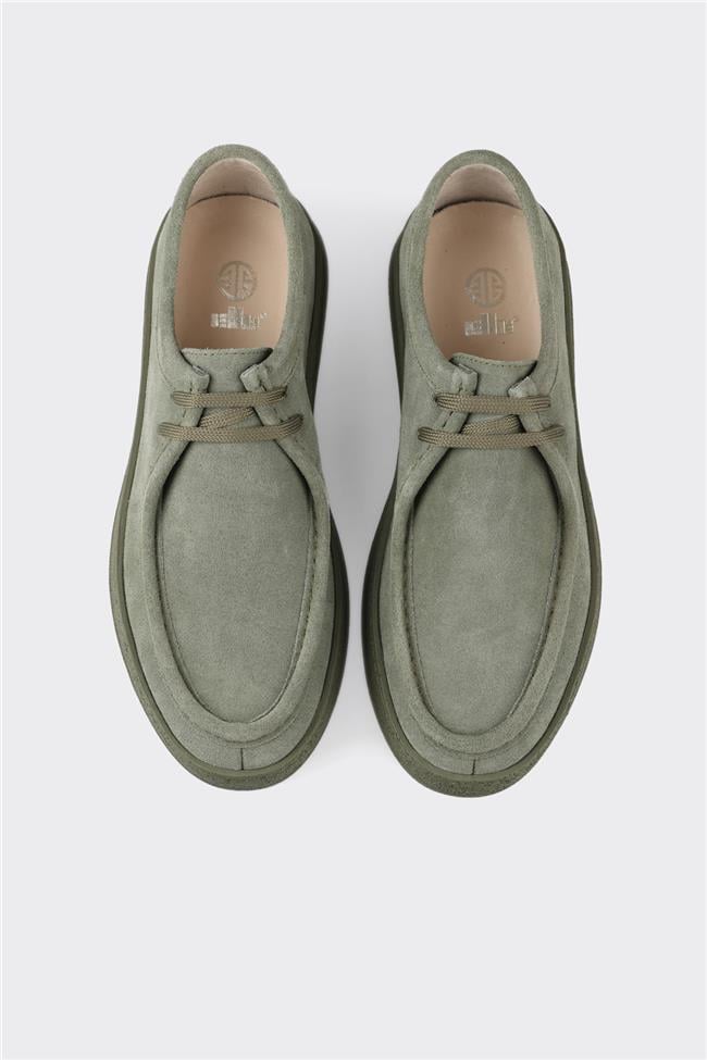 Yeşil Deri Erkek Spor Ayakkabı