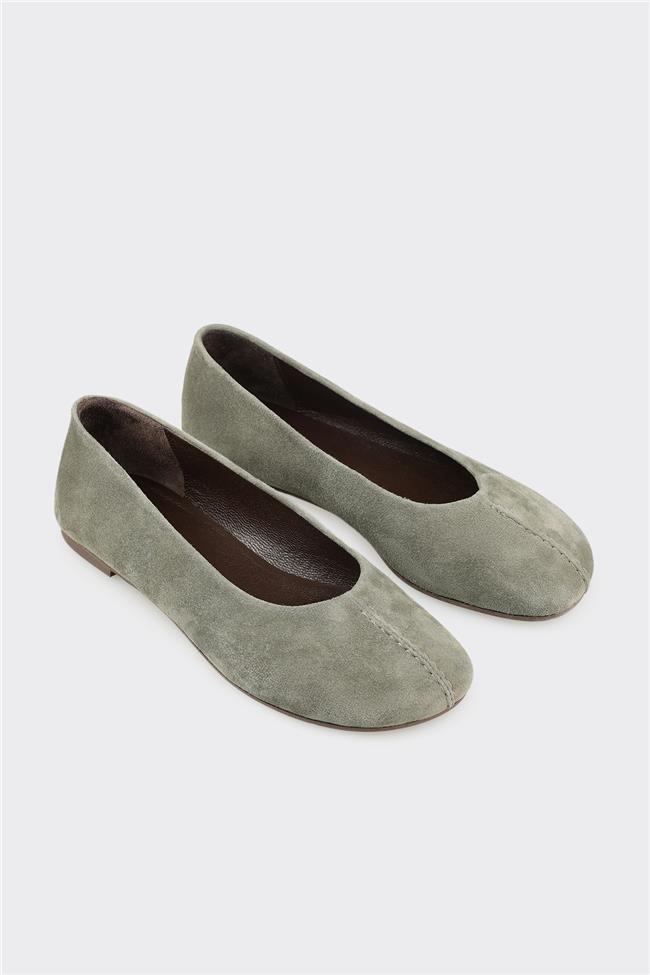 Yeşil Deri Kadın Günlük Ayakkabı