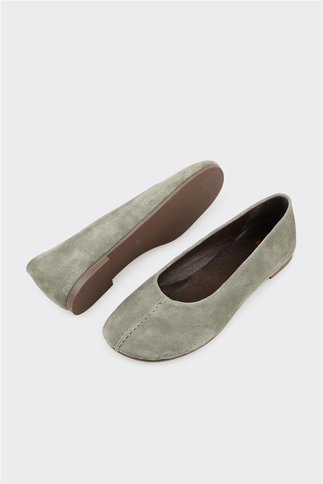 Yeşil Deri Kadın Günlük Ayakkabı