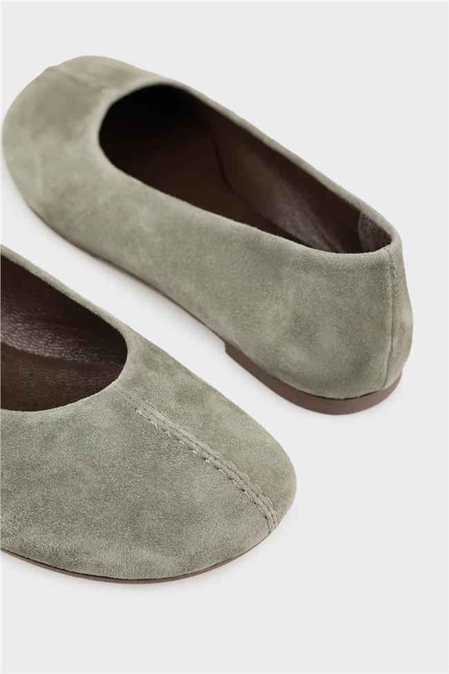 Yeşil Deri Kadın Günlük Ayakkabı