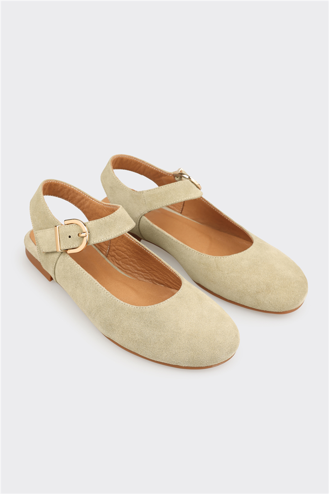 Yeşil Deri Kadın Günlük Ayakkabı