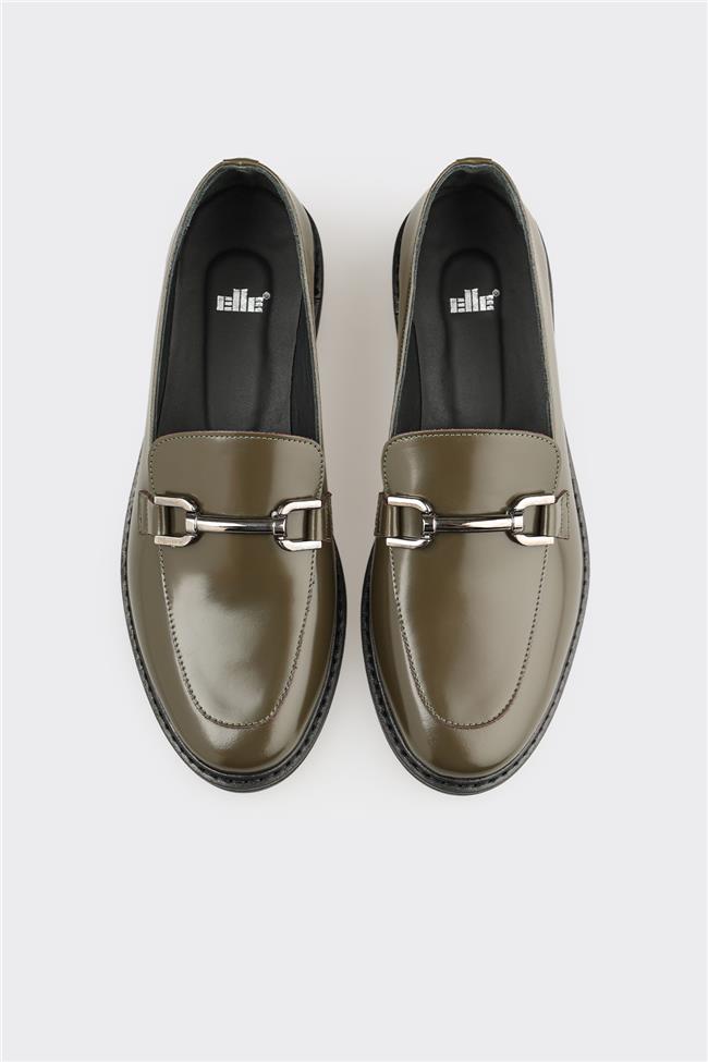 Yeşil Deri Kadın Günlük Ayakkabı