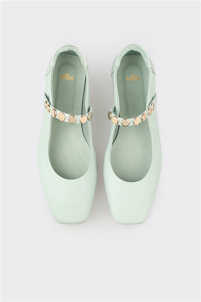 Yeşil Deri Kadın Günlük Ayakkabı