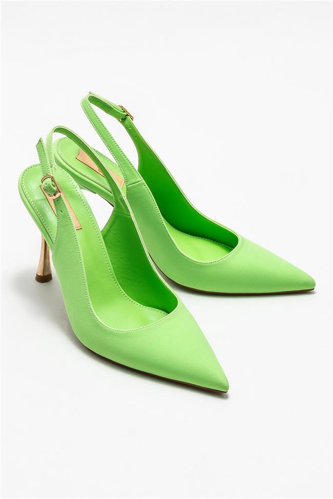 Yeşil Kadın Topuklu Ayakkabı