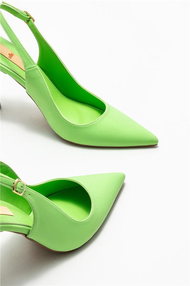 Yeşil Kadın Topuklu Ayakkabı