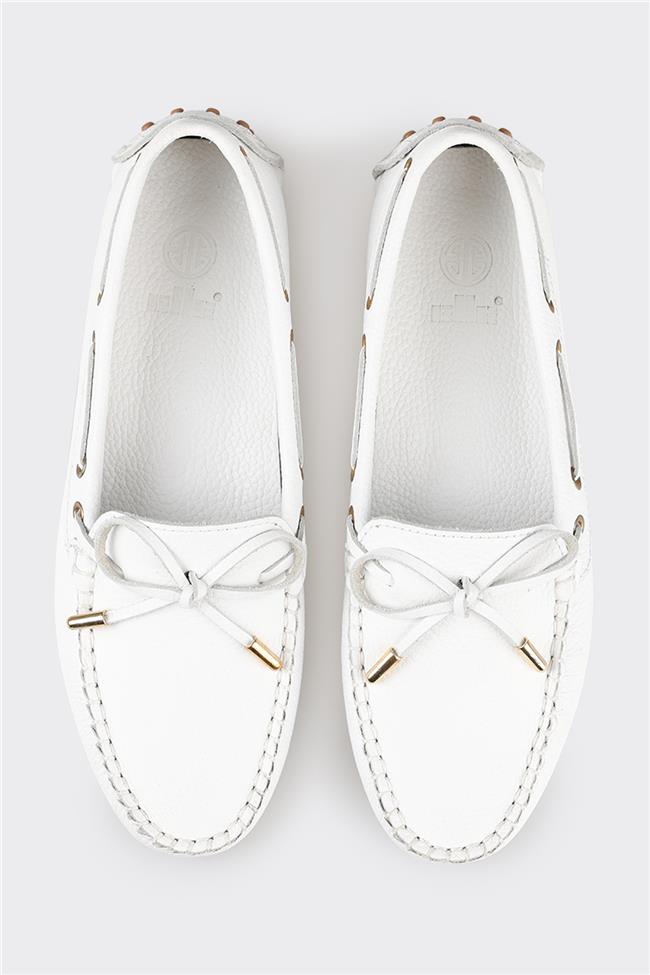 Beyaz Deri Günlük Ayakkabı