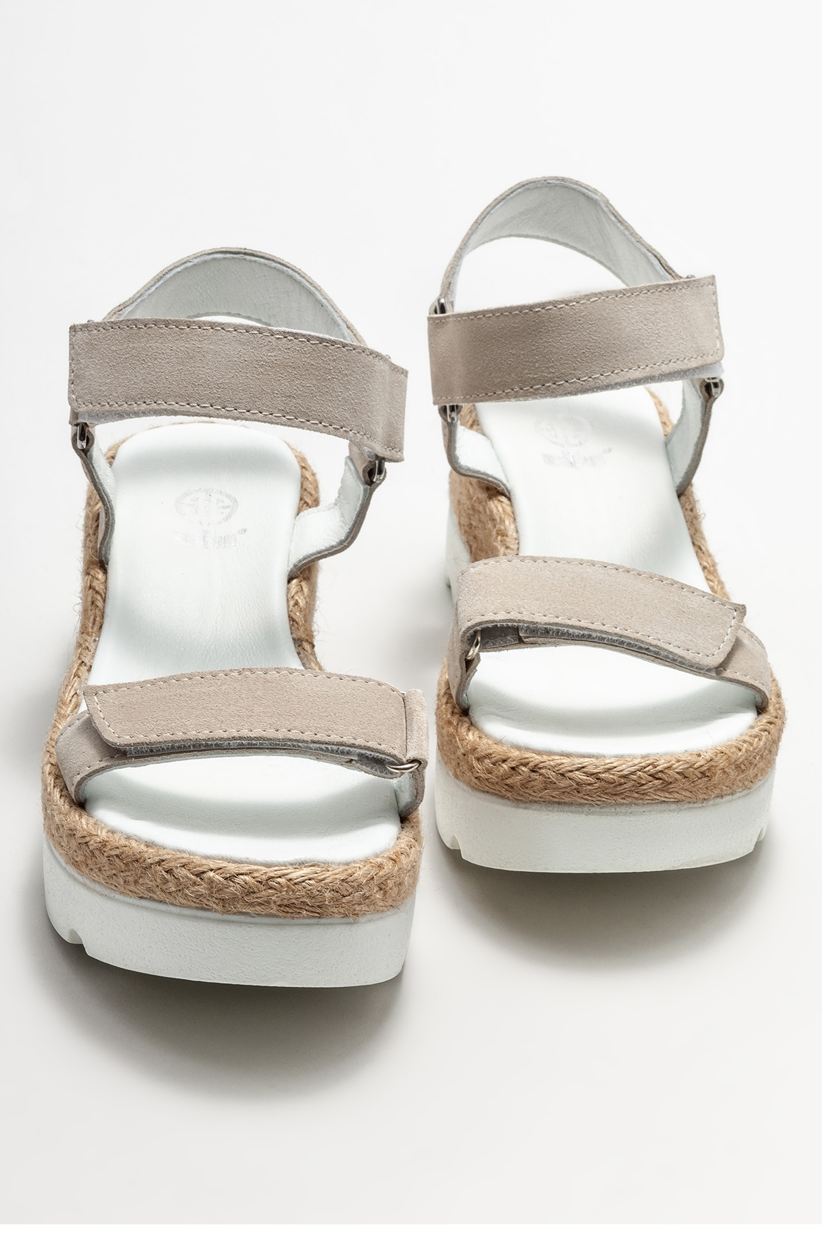 Bej Deri Kadın Dolgu Topuklu Sandalet Satın Al! TIERA-1-12 Fiyatı | Elle  Shoes