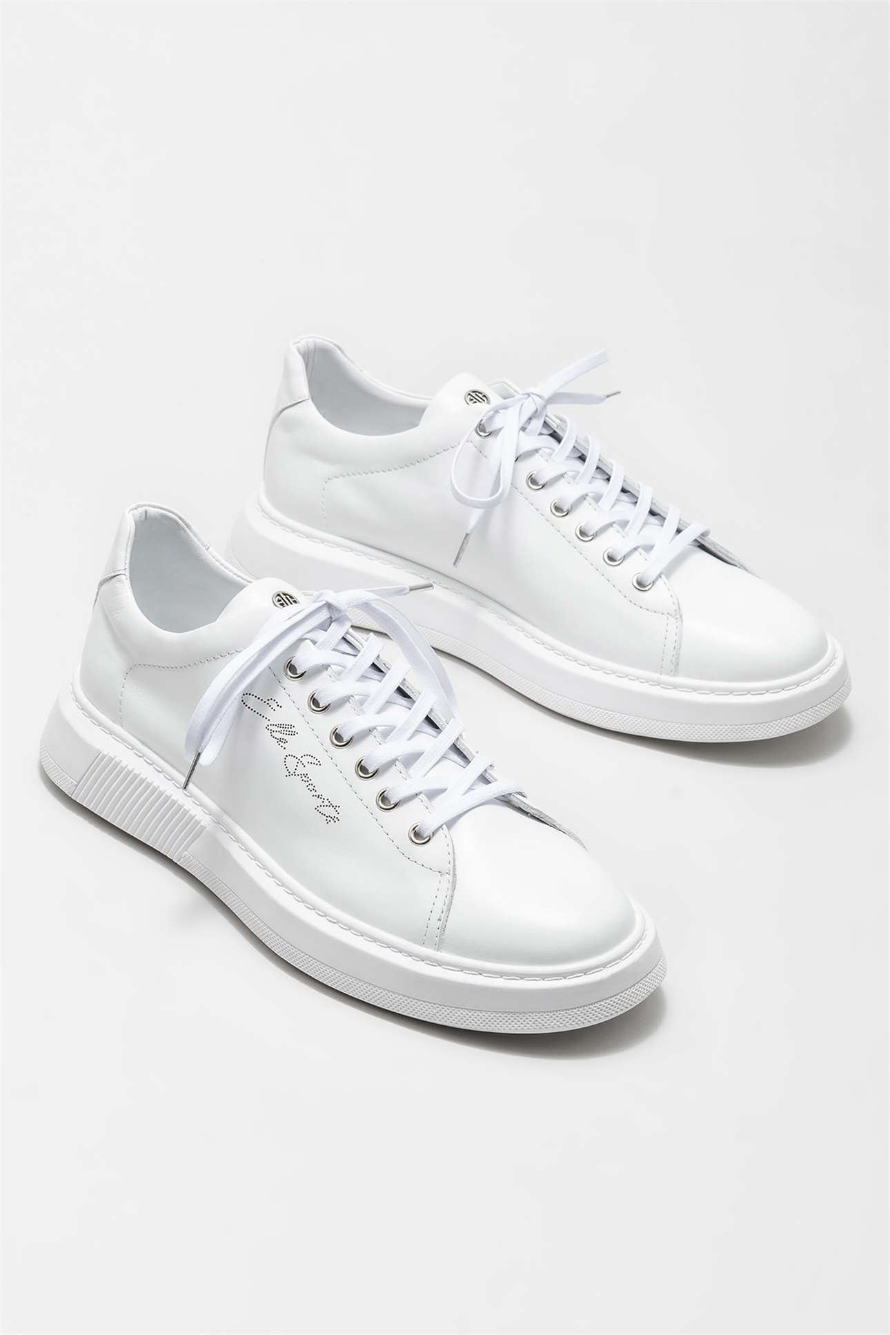 Beyaz Deri Erkek Günlük Ayakkabı Satın Al! LABERT-02 Fiyatı | Elle Shoes