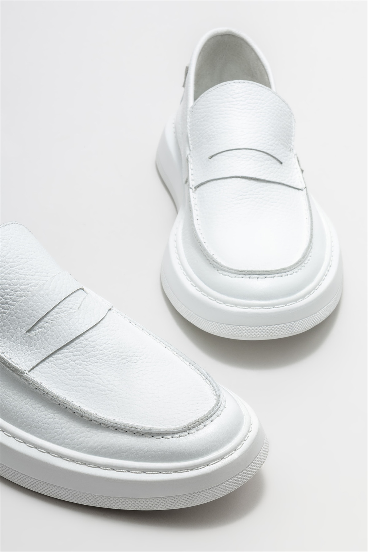 Beyaz Deri Erkek Günlük Loafer Satın Al! KALAH-02 Fiyatı | Elle Shoes