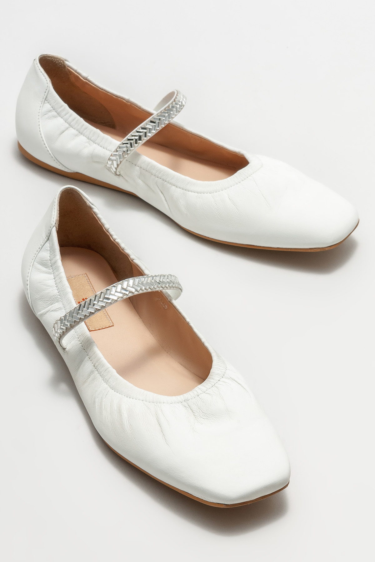 Beyaz Deri Kadın Babet Satın Al! LIZETH-02 Fiyatı | Elle Shoes