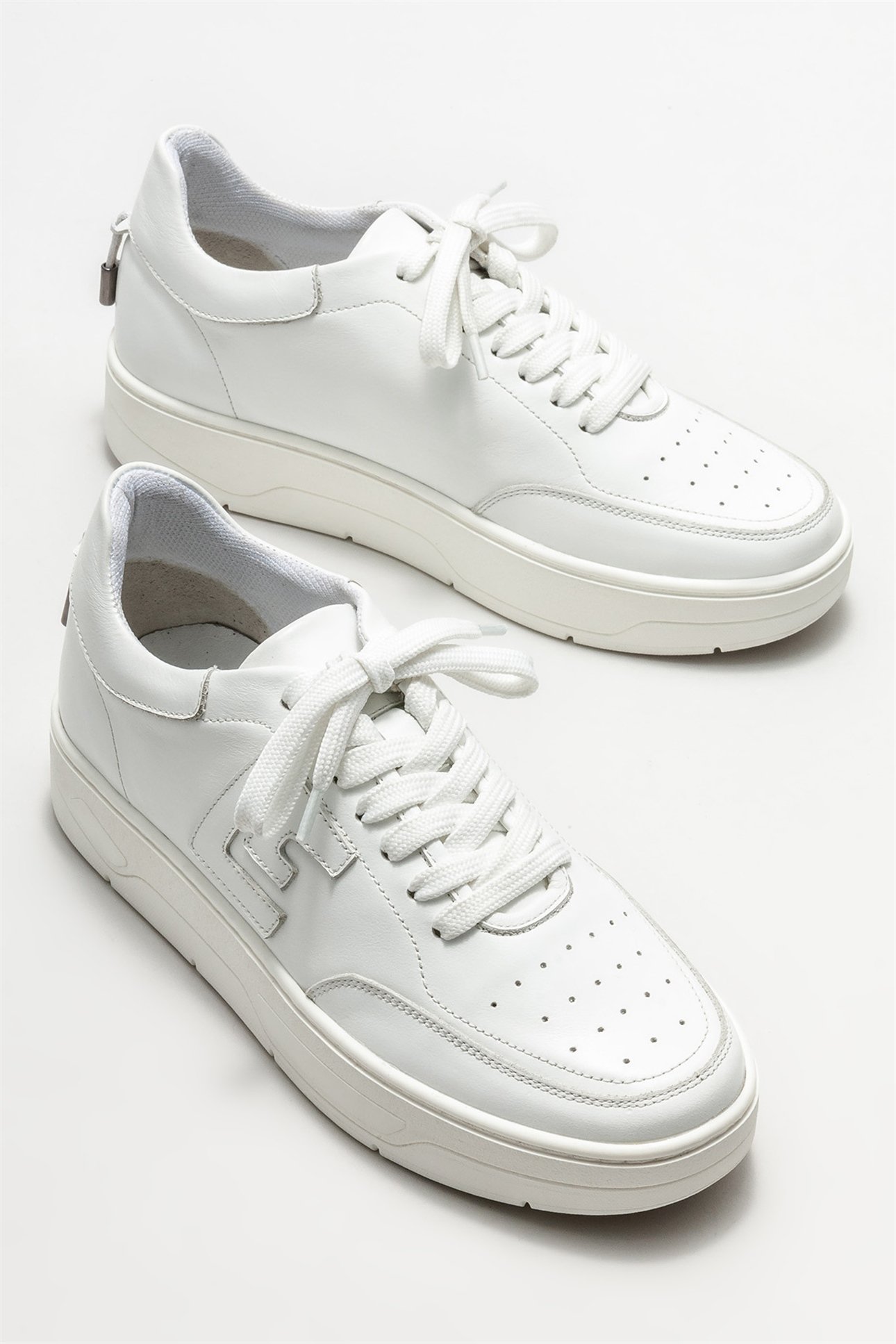 Beyaz Deri Kadın Spor Ayakkabı Satın Al! NORGE-02 Fiyatı | Elle Shoes