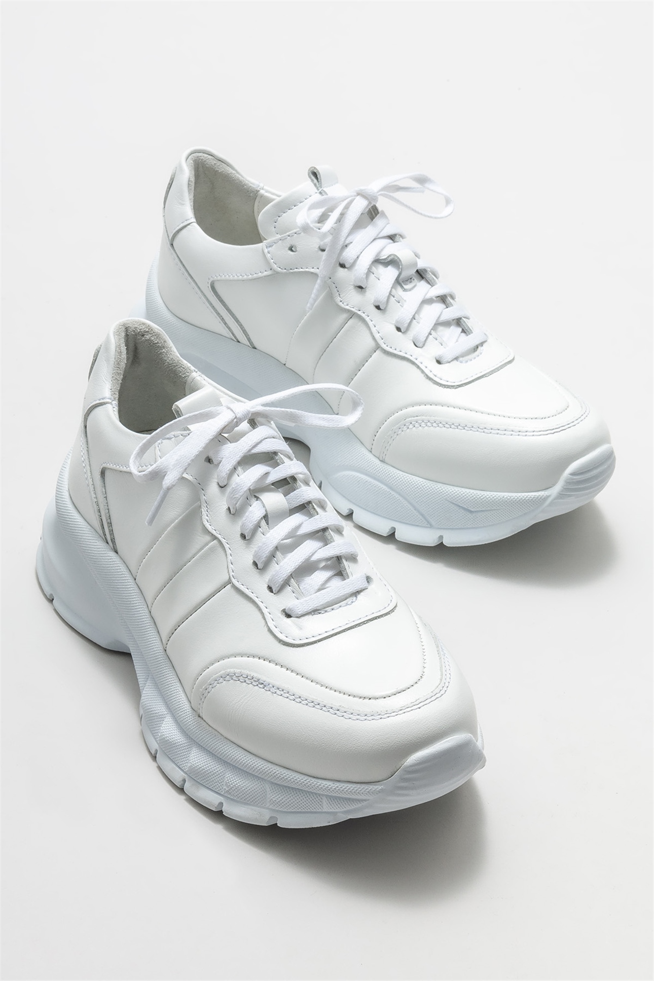 Beyaz Deri Kadın Spor Ayakkabı Satın Al! WATTS-1-02 Fiyatı | Elle Shoes