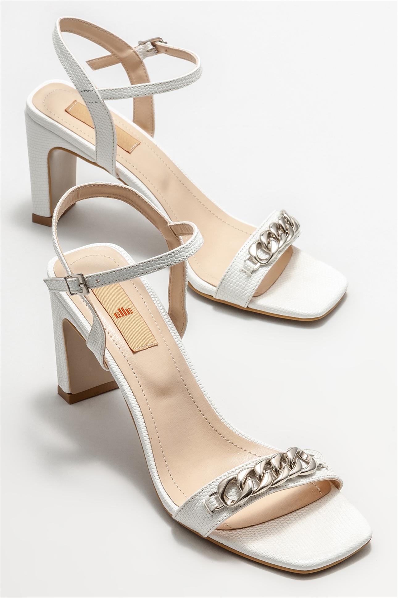 Beyaz Kadın Topuklu Sandalet Satın Al! PENINA-02 Fiyatı | Elle Shoes