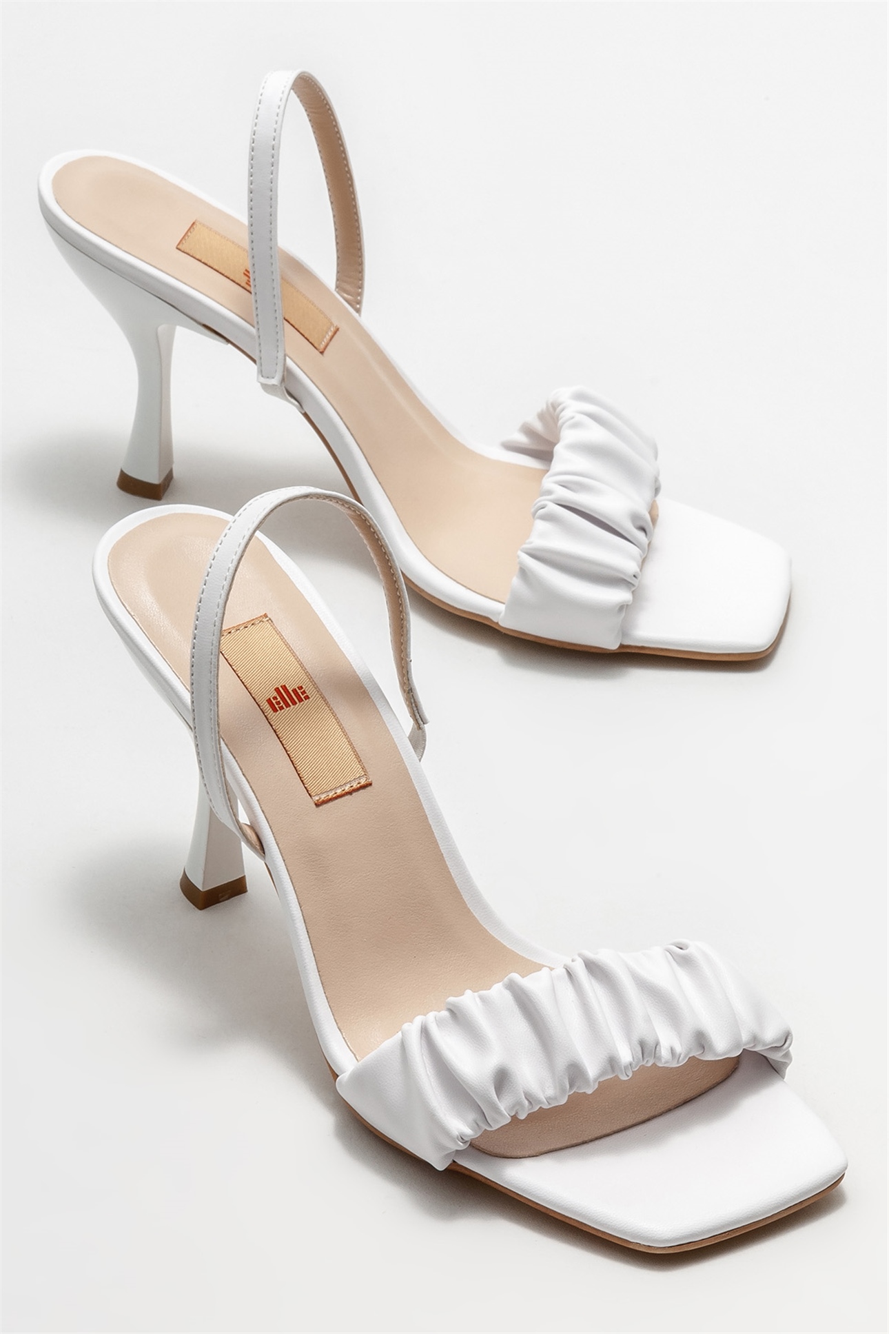 Beyaz Kadın Topuklu Sandalet Satın Al! SUZES-02 Fiyatı | Elle Shoes