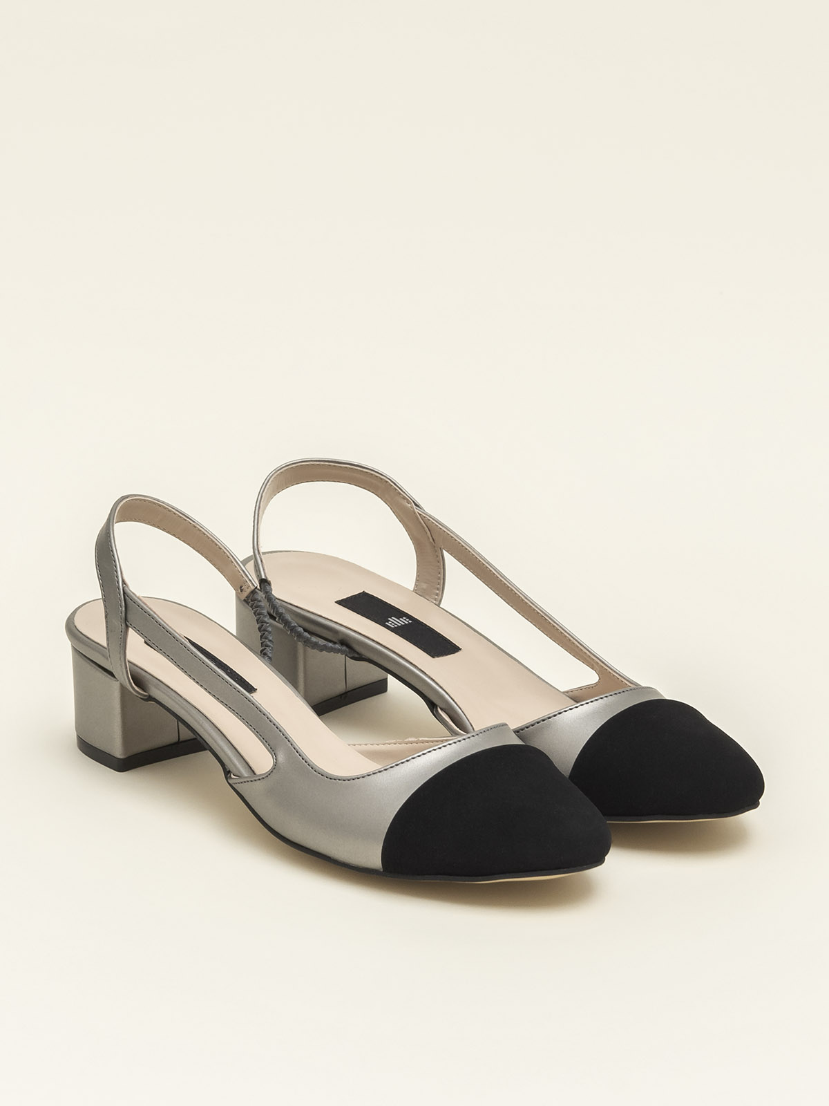 Platin Kadın Kalın Topuklu Ayakkabı Satın Al! BURCO-1-PS9 Fiyatı | Elle  Shoes
