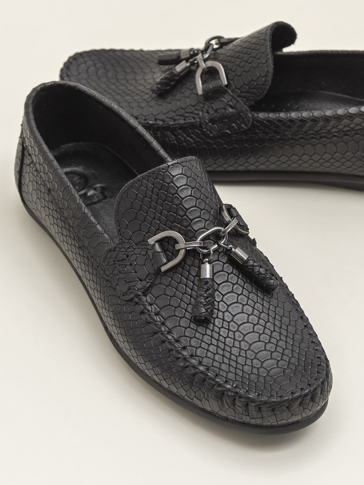 Siyah Hakiki Deri Erkek Loafer Satın Al! JUDSON-01 Fiyatı | Elle Shoes