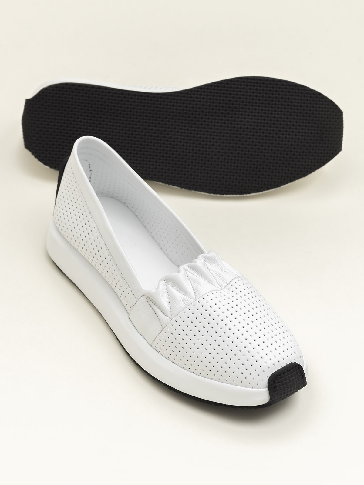 Beyaz Hakiki Deri Kadın Günlük Ayakkabı Satın Al! JUNE-02 Fiyatı | Elle  Shoes