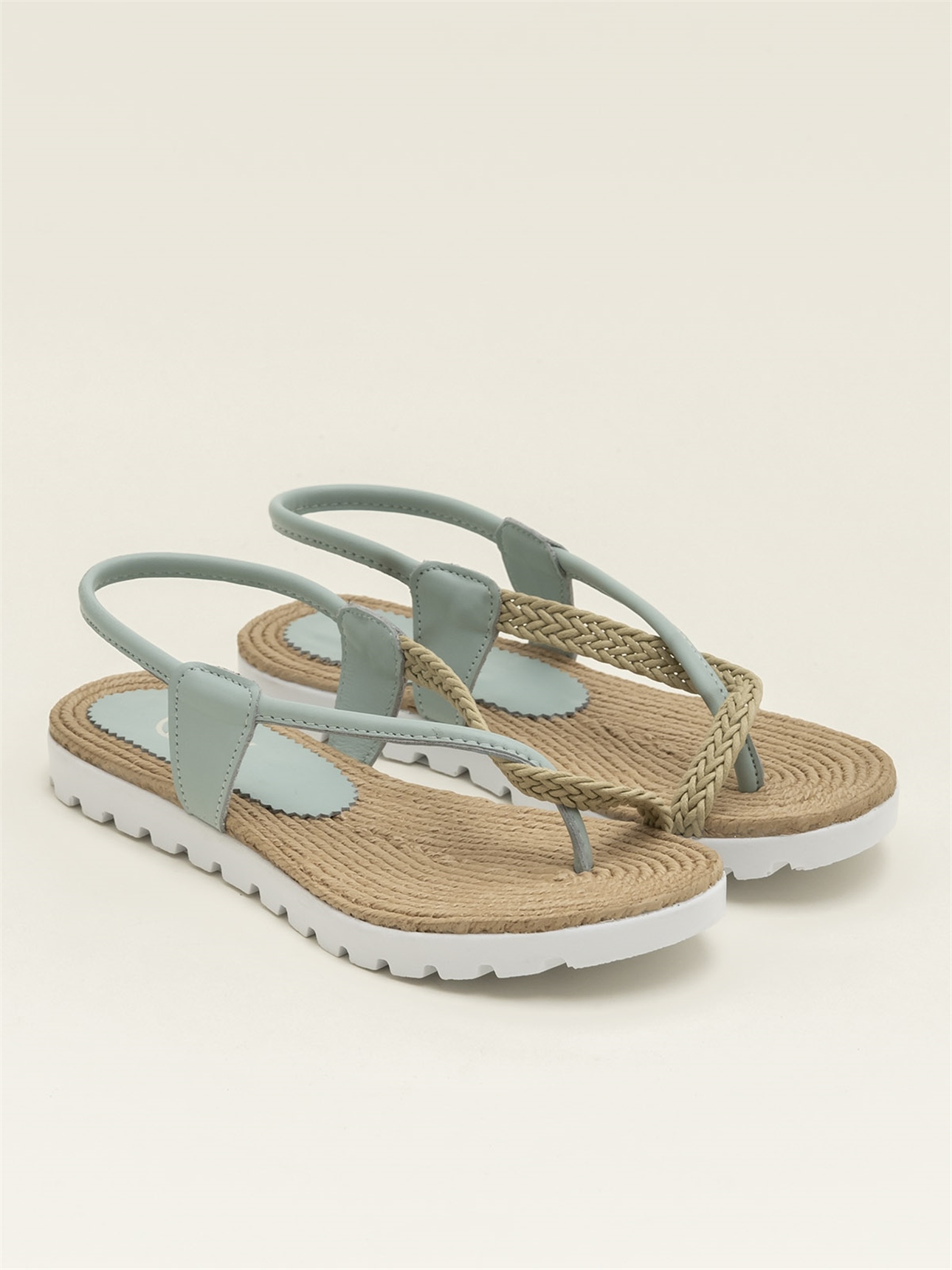 Mint Yeşili Hakiki Deri Kadın Sandalet Satın Al! JONA-1-ILV Fiyatı | Elle  Shoes