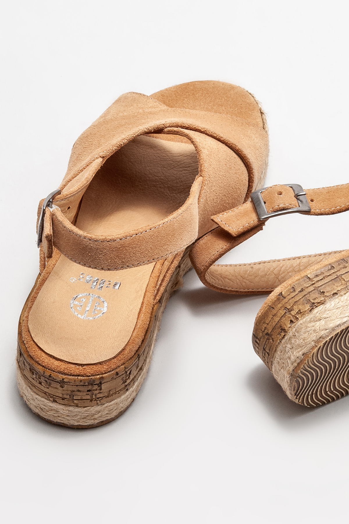Naturel Deri Kadın Dolgu Topuklu Sandalet Satın Al! LUARCA-2-231 Fiyatı |  Elle Shoes