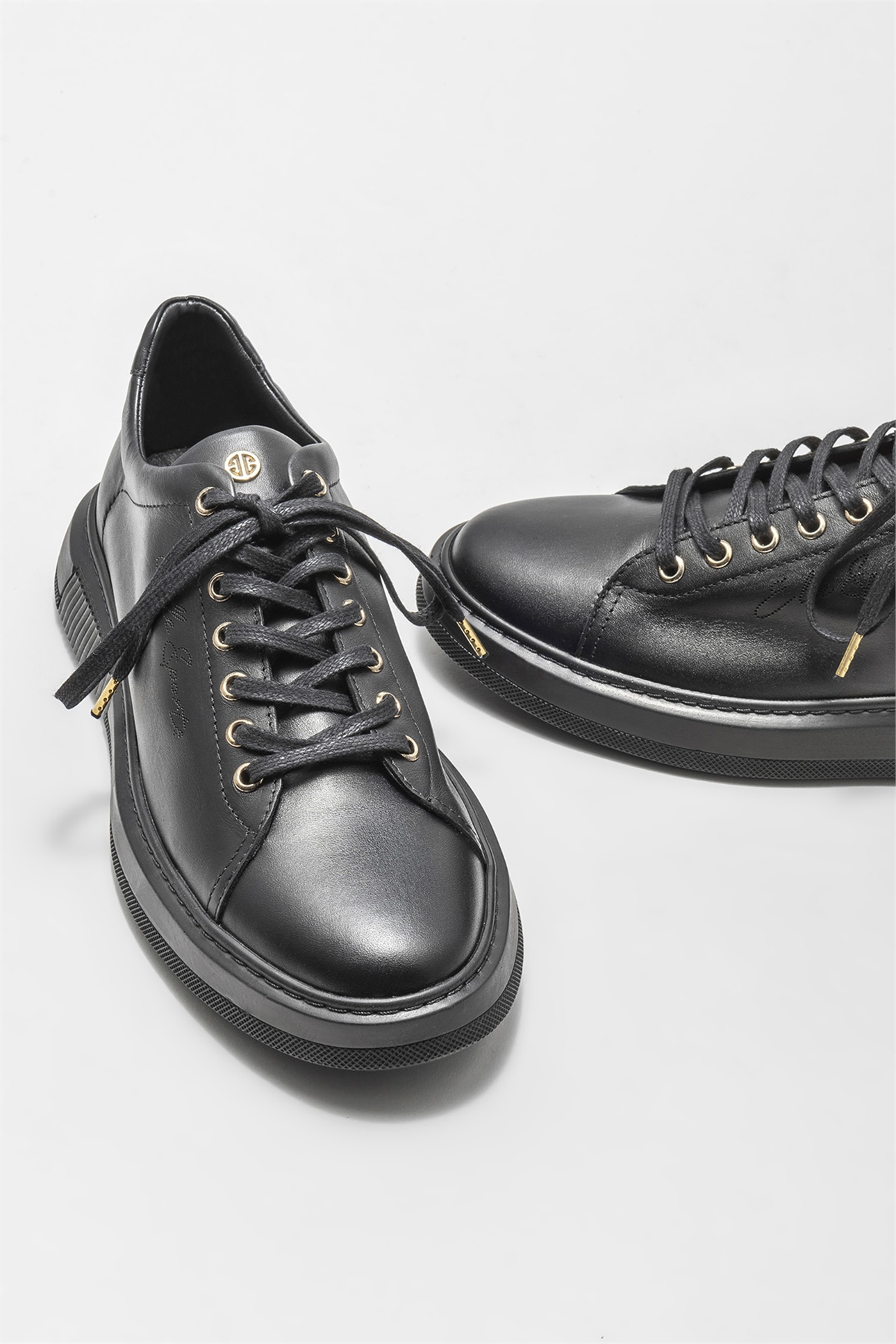 Siyah Deri Erkek Günlük Ayakkabı Satın Al! LABERT-01 Fiyatı | Elle Shoes