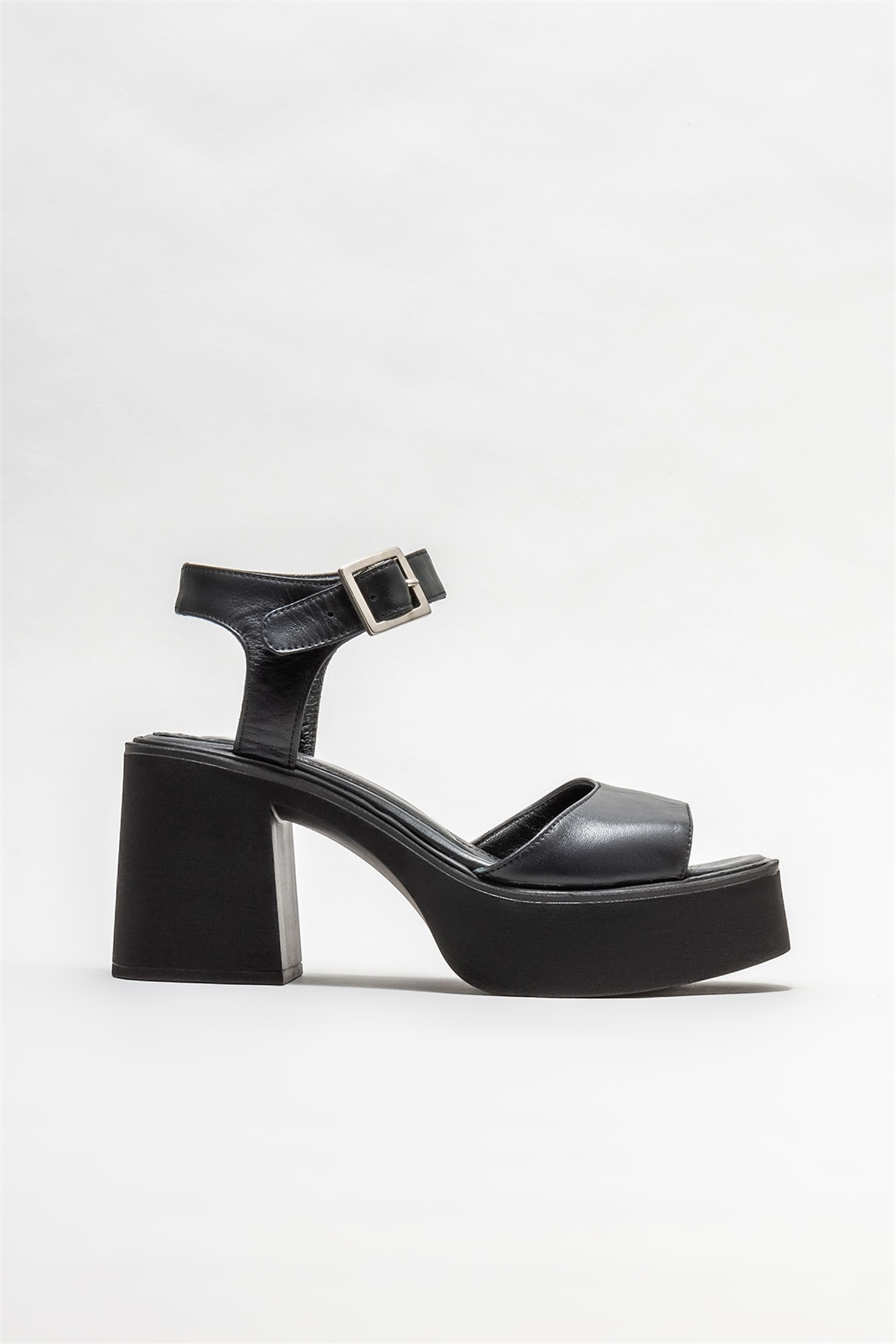 Siyah Deri Kadın Topuklu Sandalet Satın Al! PAYAL-01 Fiyatı | Elle Shoes