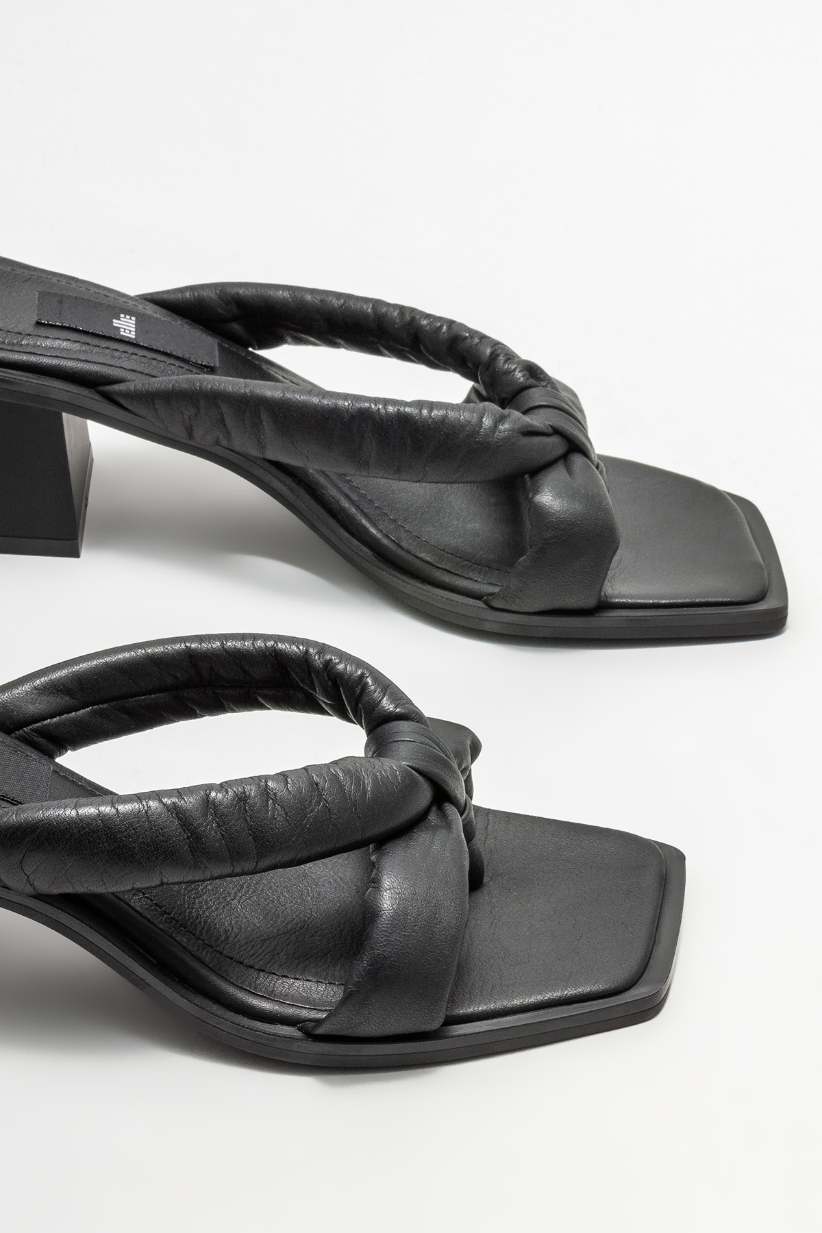 Siyah Deri Kadın Topuklu Terlik Satın Al! FAUVRE-01 Fiyatı | Elle Shoes