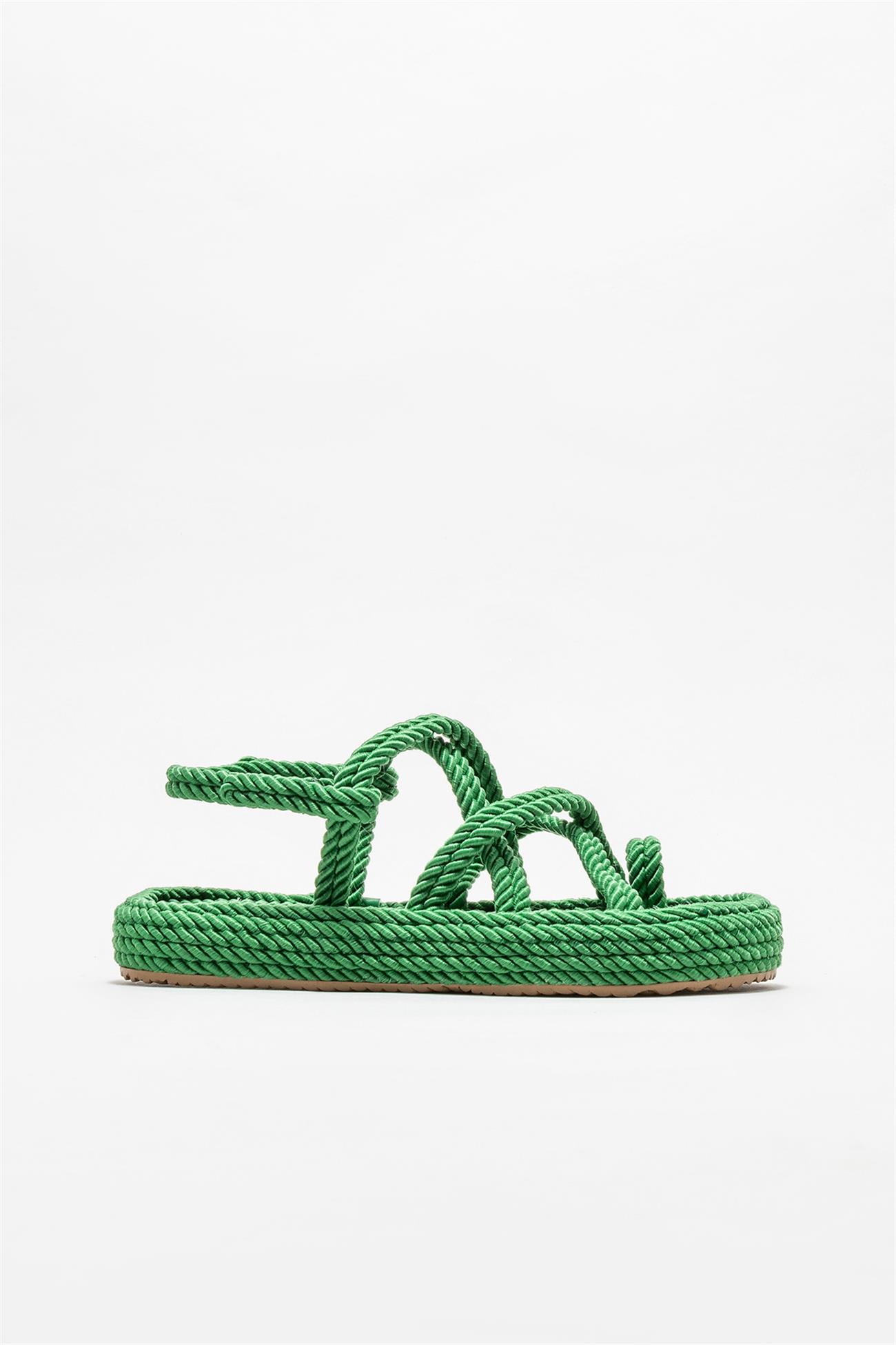 Yeşil Kadın Parmak Arası Sandalet