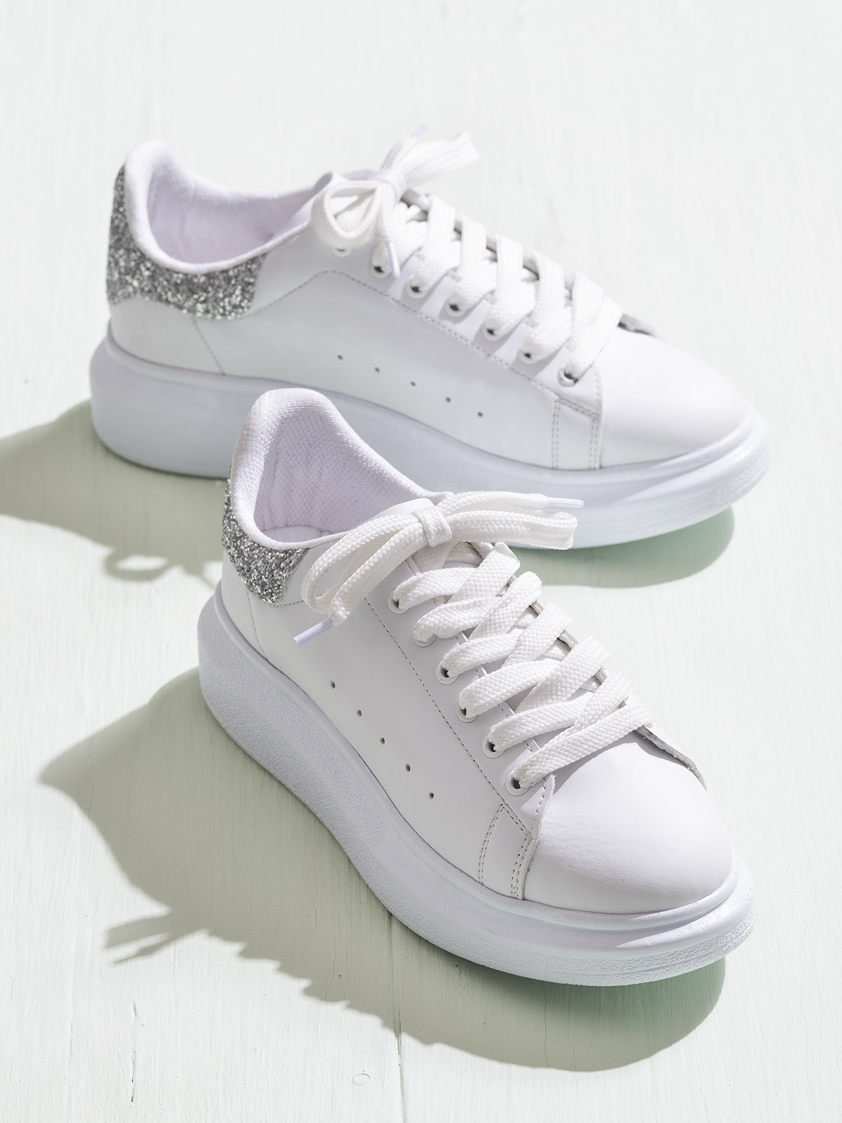 Beyaz-Gümüş Kadın Spor Ayakkabı Satın Al! ZANDA-BEG Fiyatı | Elle Shoes
