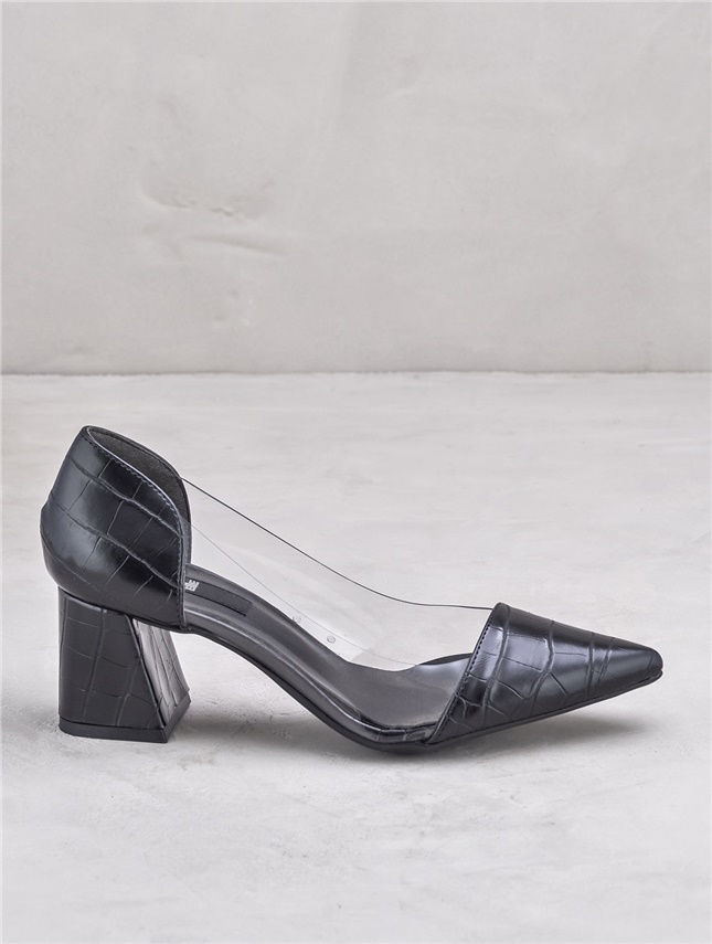 Catori Kadın Kalın Topuk Ayakkabı SIYAH