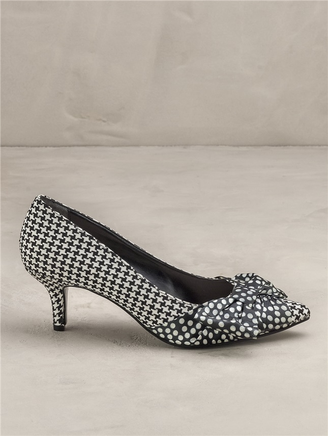 Desiderio Tekstil Kadın Stiletto SIYAH/BEYAZ