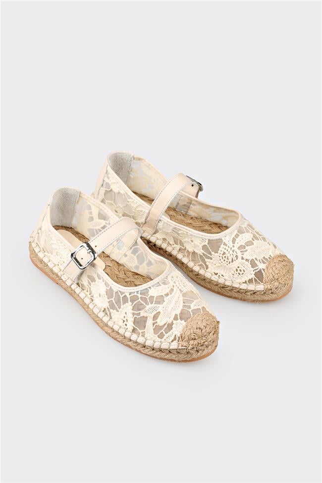Ekru Kadın Espadril