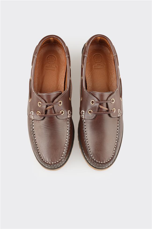 Kahve Deri Erkek Günlük Ayakkabı