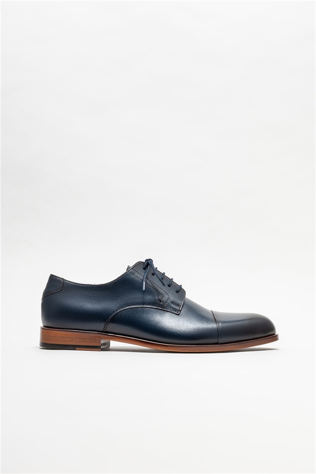 Mavi Deri Erkek Klasik Ayakkabı