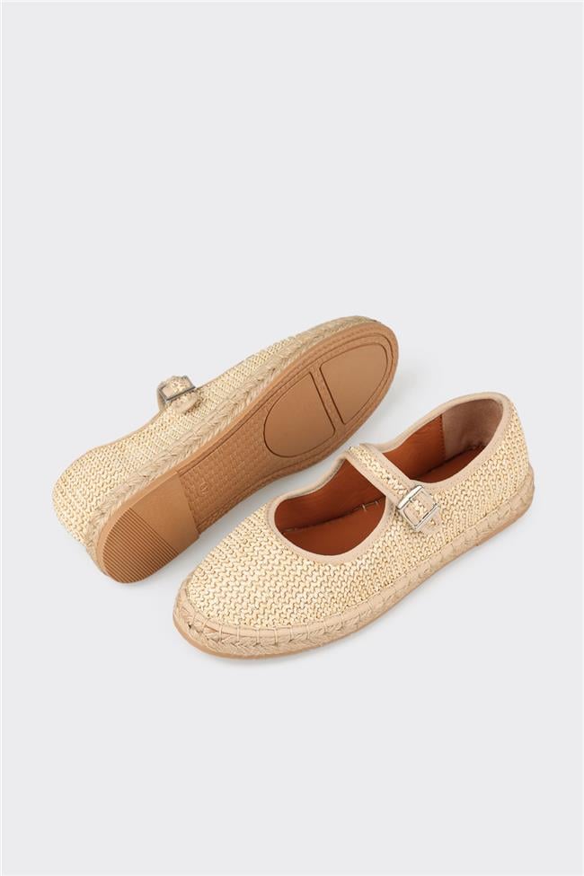 Naturel Deri Kadın Espadril