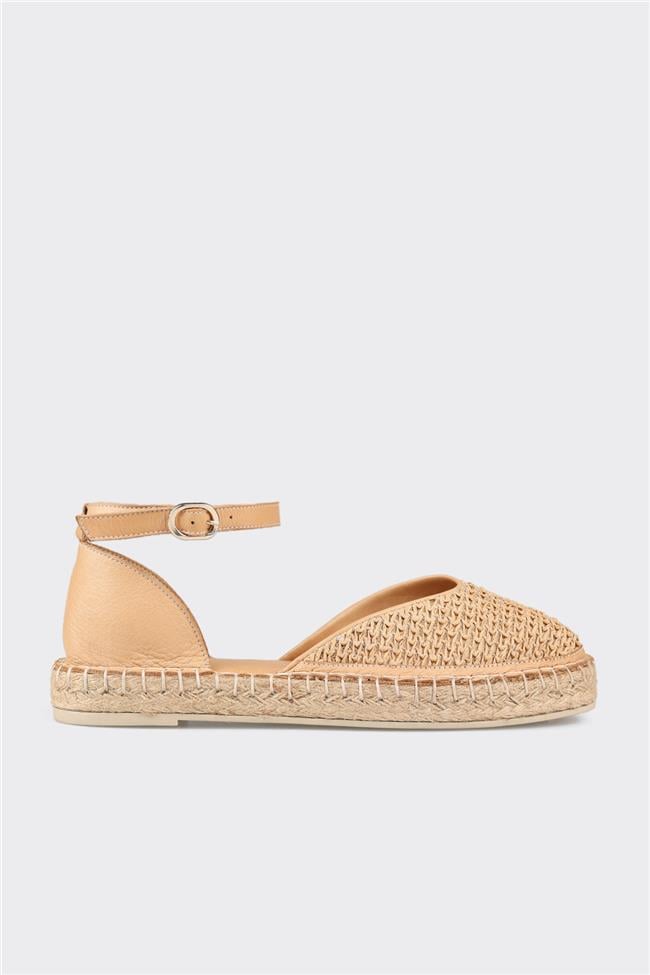 Naturel Deri Kadın Espadril