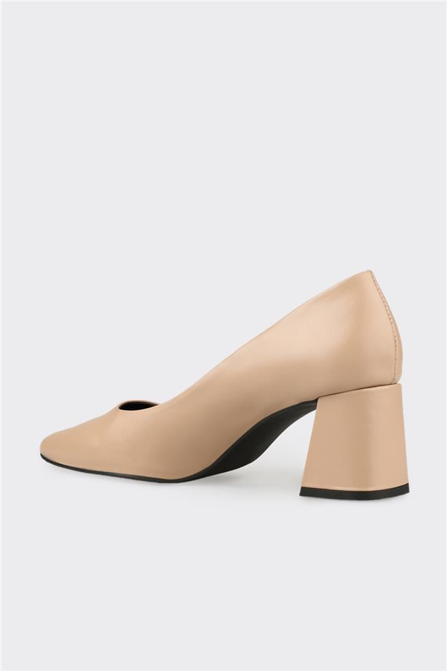 Naturel Deri Kadın Stiletto