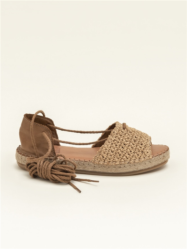 Naturel Kadın Espadril Sandalet