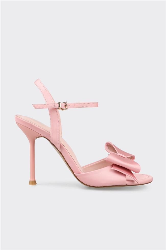 Pembe Kadın Topuklu Sandalet