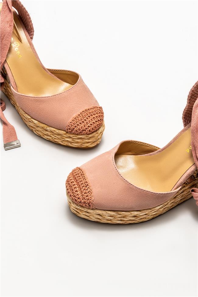 Pudra Kadın Topuklu Ayakkabı