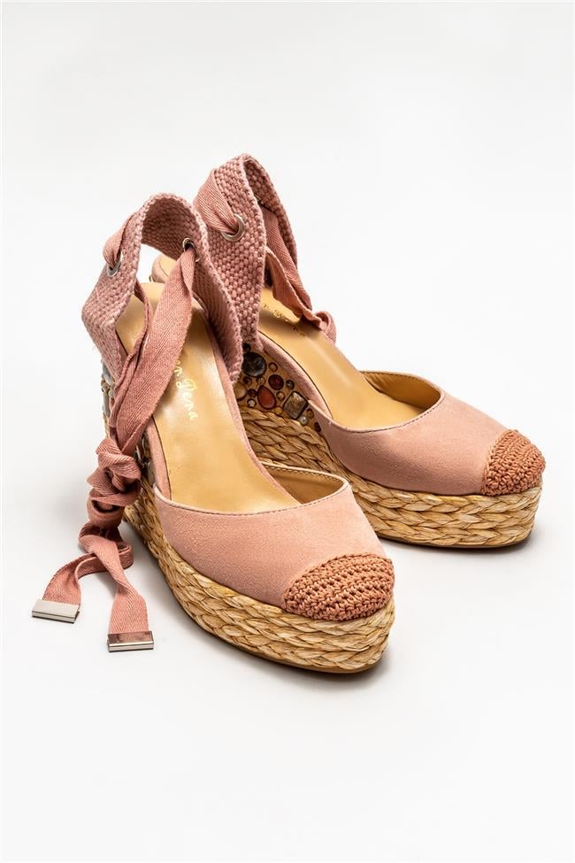 Pudra Kadın Topuklu Ayakkabı