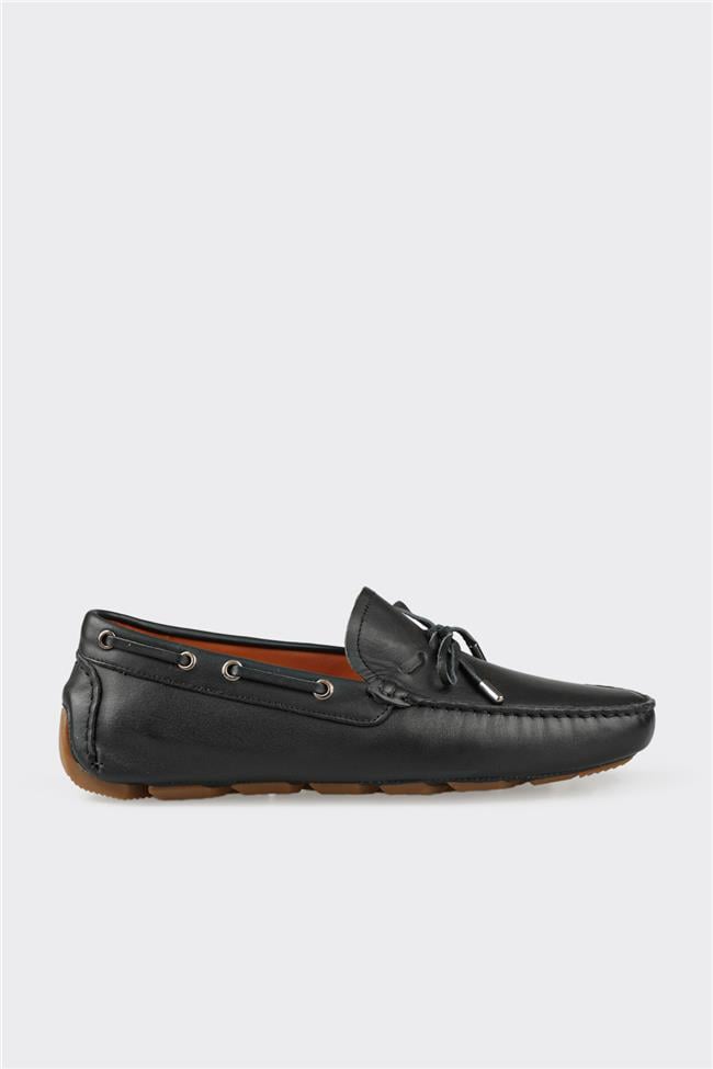 Siyah Deri Erkek Loafer