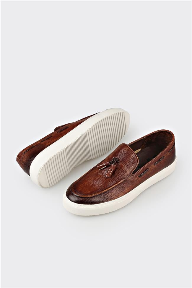 Taba Deri Erkek Loafer