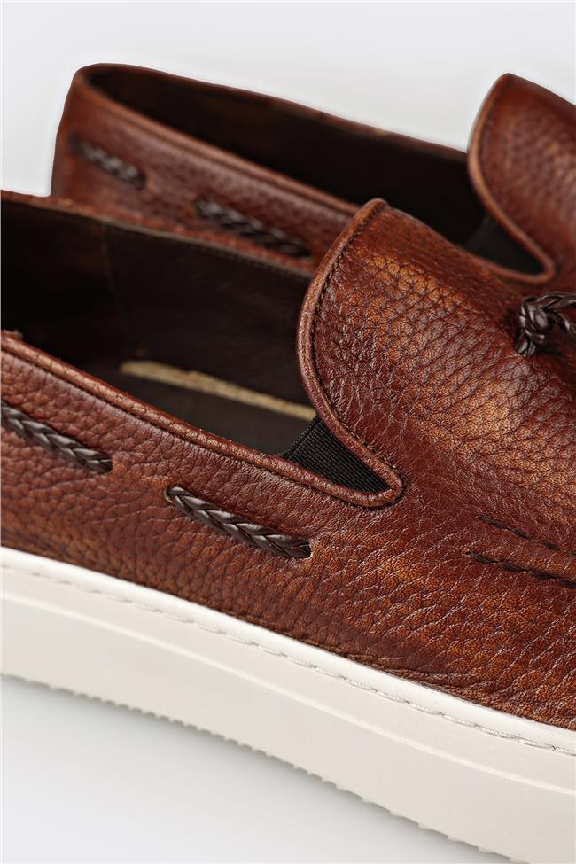 Taba Deri Erkek Loafer