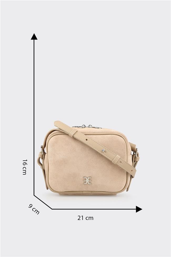 Bej Kadın Küçük Çapraz Çanta