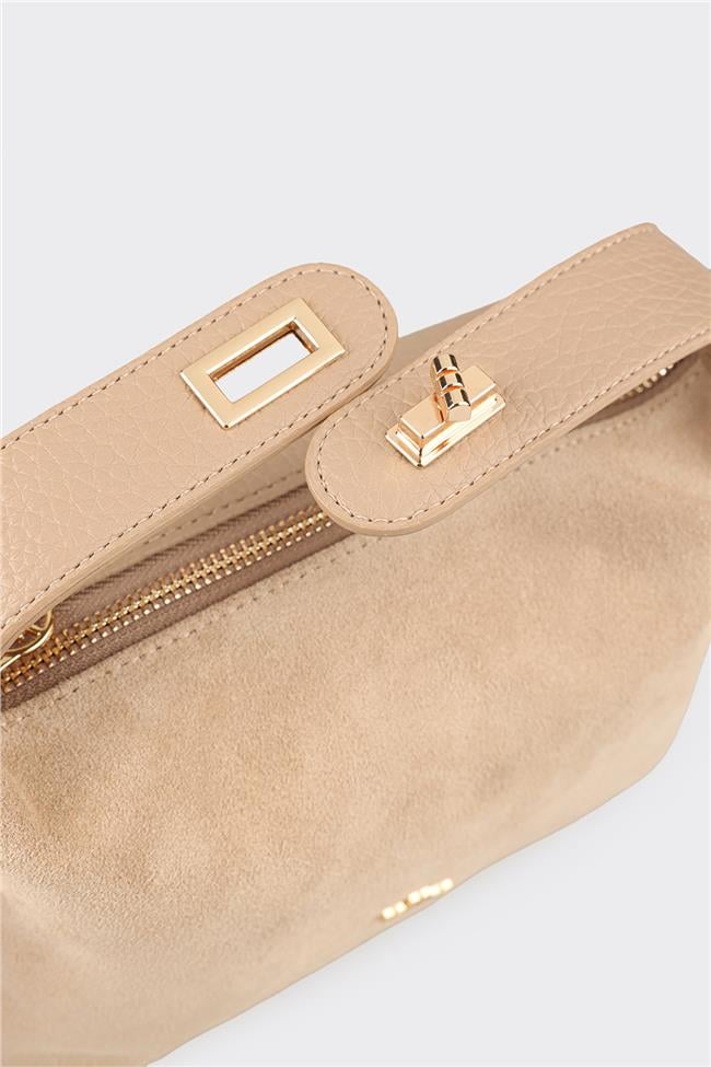 Bej Kadın Küçük El Çantası