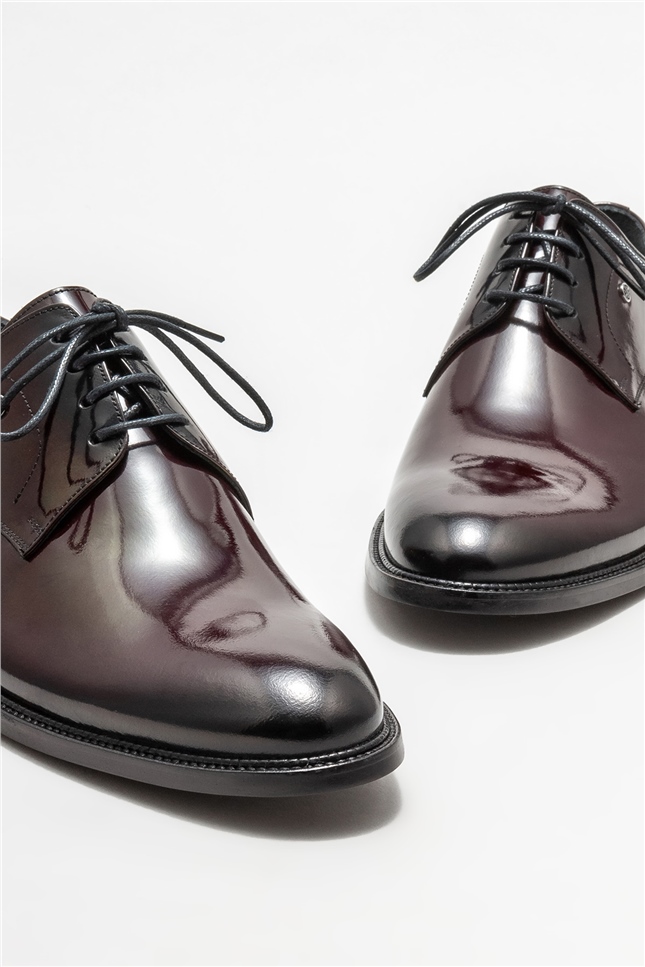 Bordo Deri Erkek Klasik Ayakkabı